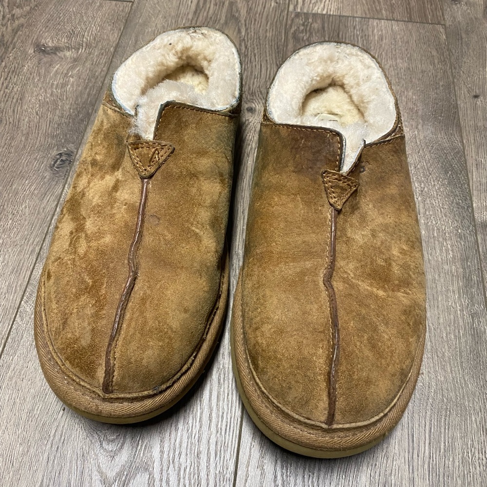 Mens Neuman Ugg slippers size 10 chestnut